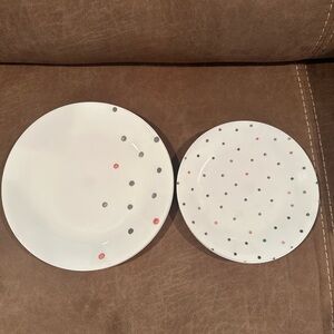 Set of 8 Corelle Vive Polka Dottie Plates